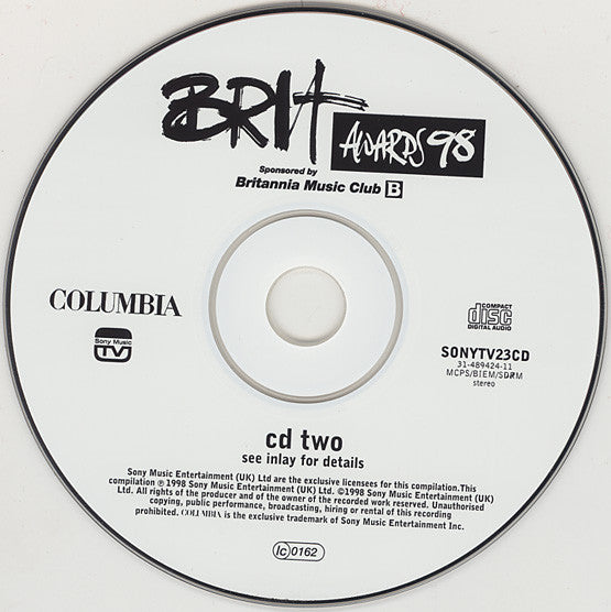 Various : The 1998 Brit Awards (2xCD, Comp)