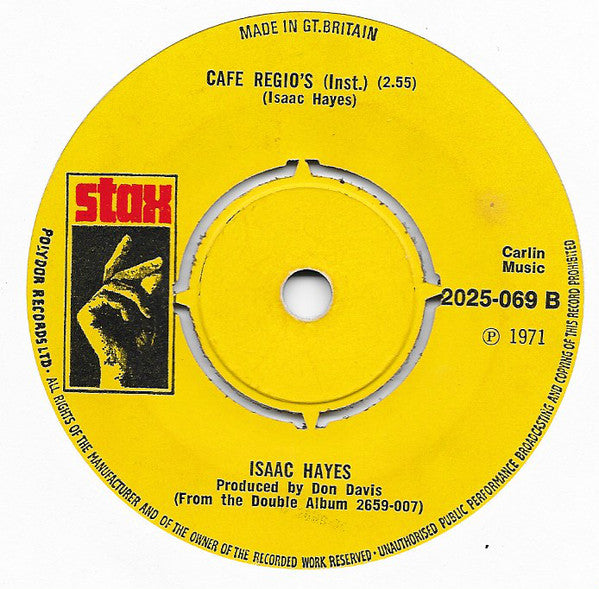 Isaac Hayes : Theme From Shaft (7", Single, 4 P)