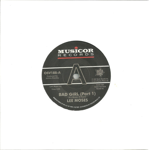 Lee Moses : Bad Girl (7", Single, Promo, RE)