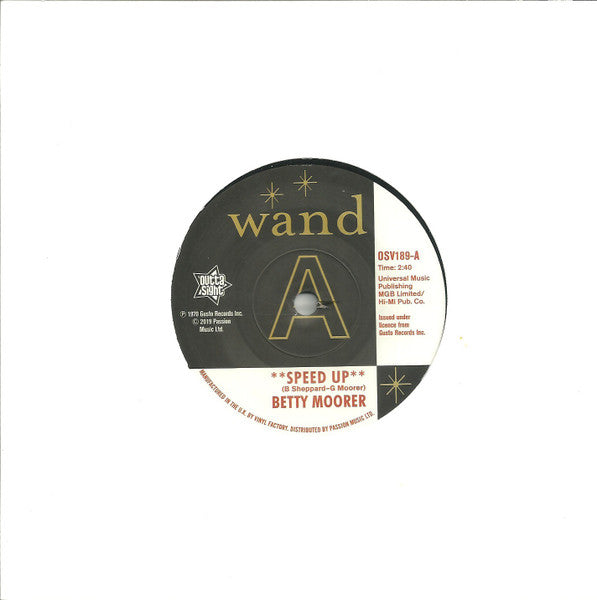 Betty Moorer : Speed Up / It's My Thing  (7", Promo, RE)