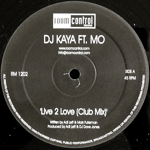 DJ Kaya (3) Ft. Mo (78) : Live 2 Love (12")