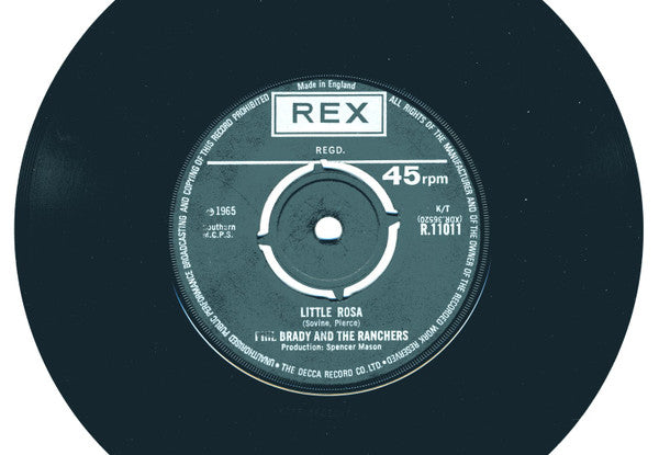 Phil Brady And The Ranchers : Little Rosa / Just One More Time (7", Mono)