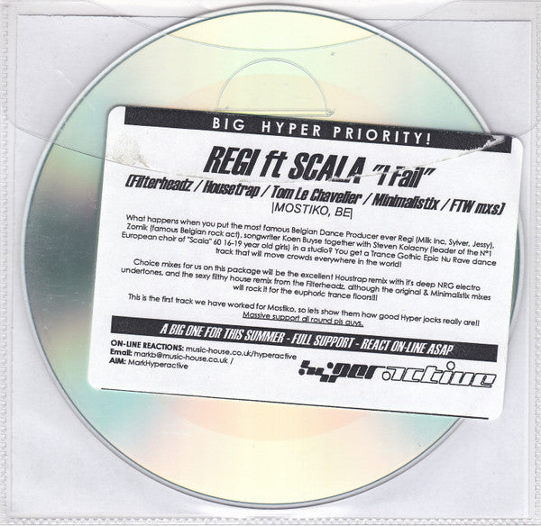 Regi Feat. Scala (8) : I Fail (CDr, Single, Promo)