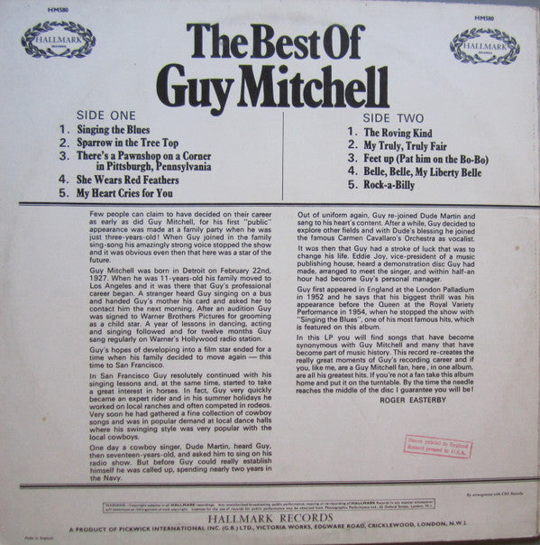 Guy Mitchell : The Best Of Guy Mitchell (LP, Comp, RE)