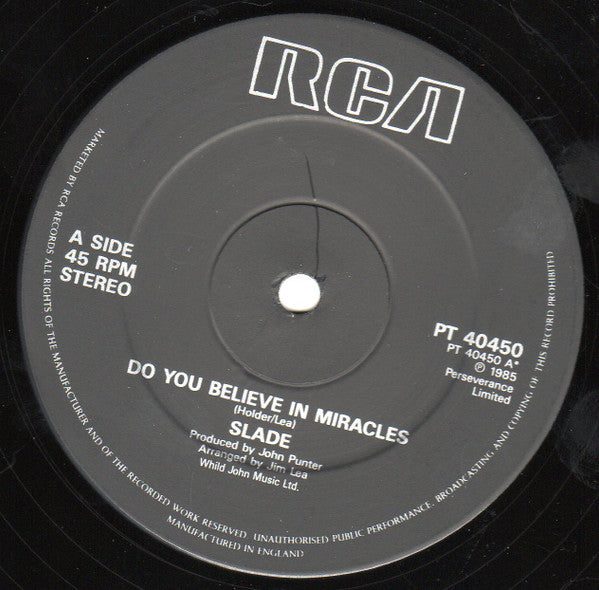 Slade : Do You Believe In Miracles (12", Maxi)