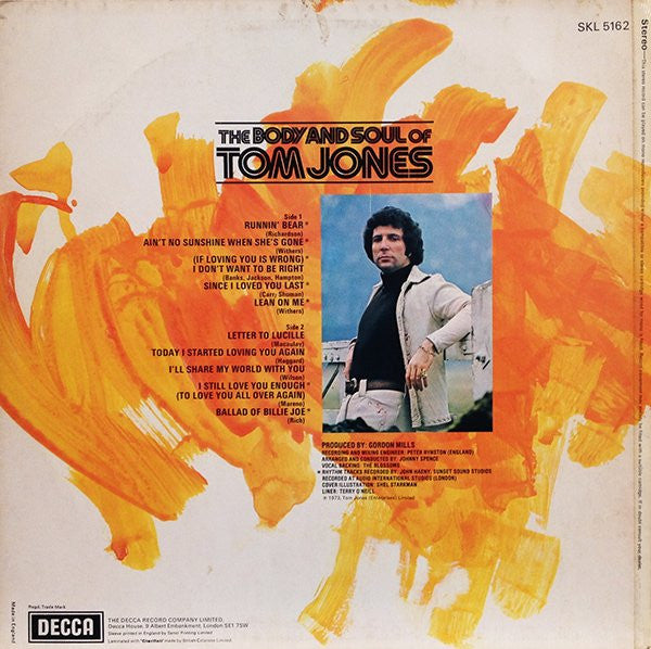 Tom Jones : The Body And Soul Of Tom Jones (LP, Album)