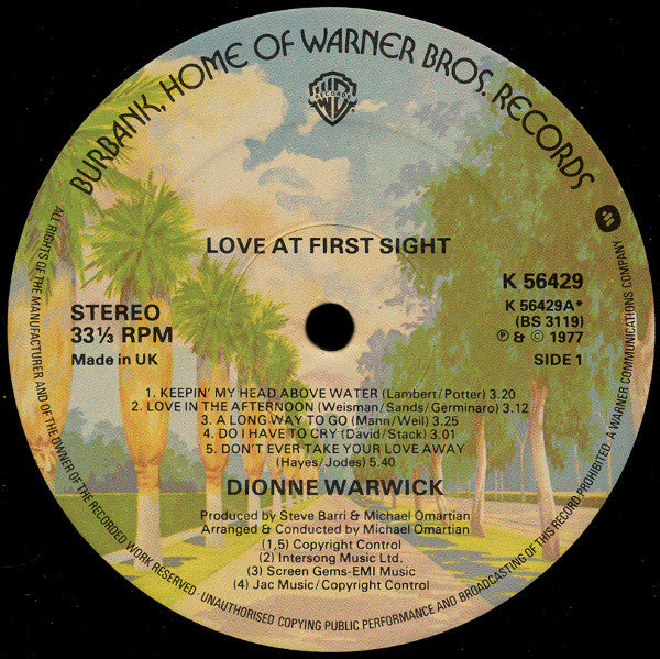 Dionne Warwick : Love At First Sight (LP, Album)