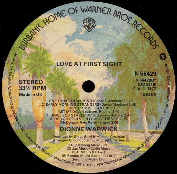Dionne Warwick : Love At First Sight (LP, Album)