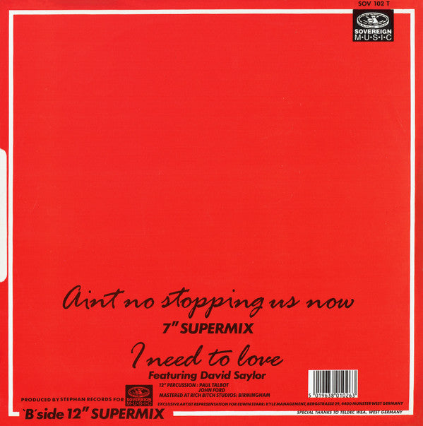 Edwin Starr & David Saylor (2) : Aint No Stopping Us Now (12")