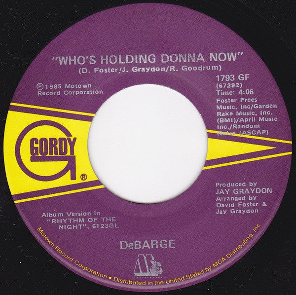 DeBarge : Who's Holding Donna Now (7", Single)