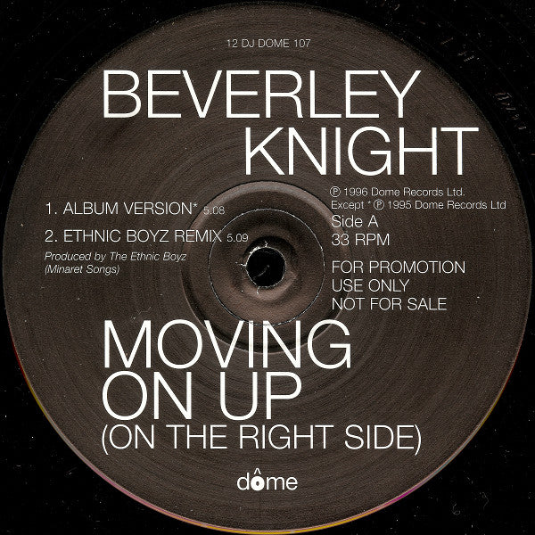Beverley Knight : Moving On Up (On The Right Side) (12", Promo)