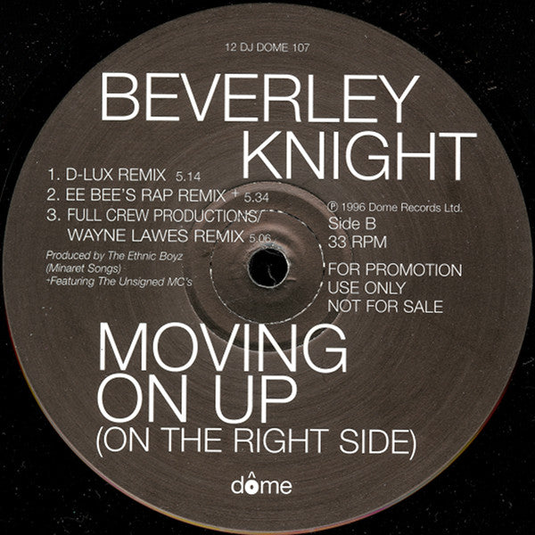 Beverley Knight : Moving On Up (On The Right Side) (12", Promo)