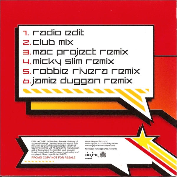 Alex Gaudino Feat. Shena : Watch Out (CD, Single, Promo)