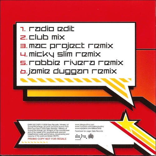 Alex Gaudino Feat. Shena : Watch Out (CD, Single, Promo)