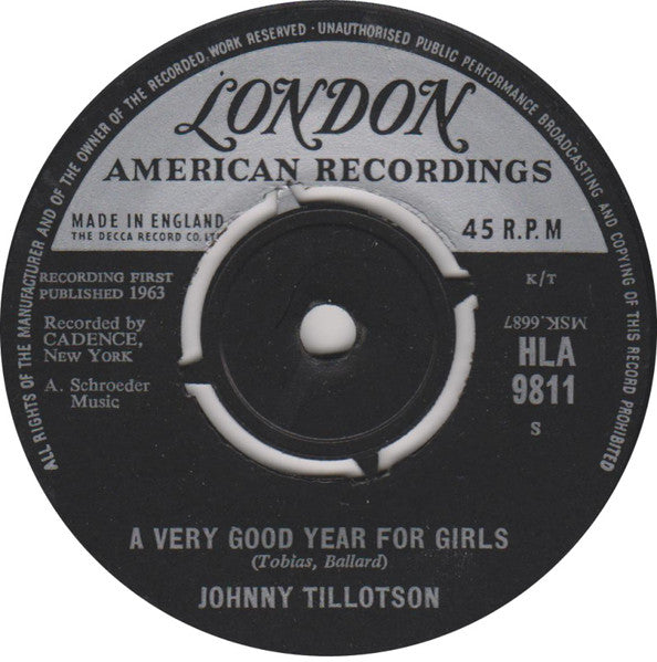 Johnny Tillotson : Funny How Time Slips Away (7", Single)