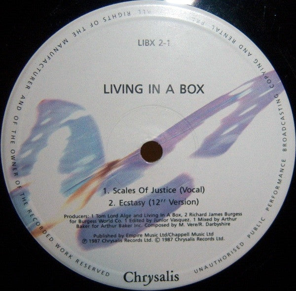 Living In A Box : Scales Of Justice (12", Single)