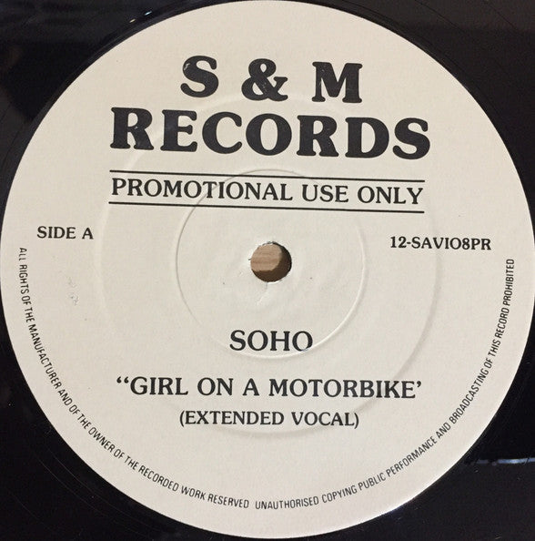 Soho (2) : Girl On A Motorbike (12", Promo)