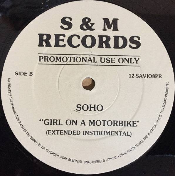 Soho (2) : Girl On A Motorbike (12", Promo)