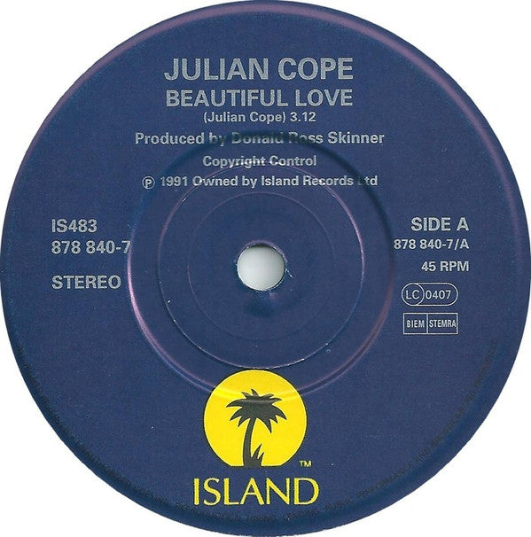 Julian Cope : Beautiful Love (7", Single, Pap)