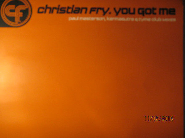 Christian Fry : You Got Me (12", Promo)