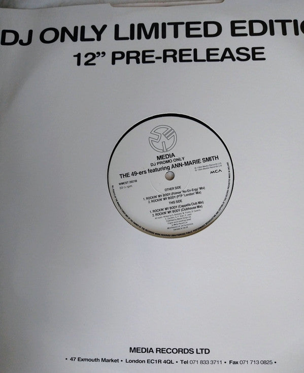 49ers Featuring Ann-Marie Smith : Rockin' My Body (12", Promo)
