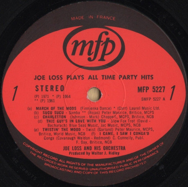 Joe Loss : Joe Loss Plays Your All-Time Party Hits (LP, Comp)