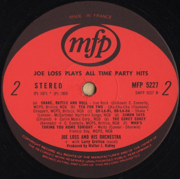Joe Loss : Joe Loss Plays Your All-Time Party Hits (LP, Comp)