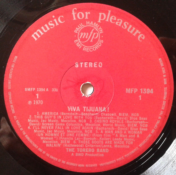 The Torero Band : Viva Tijuana! (LP, Album)