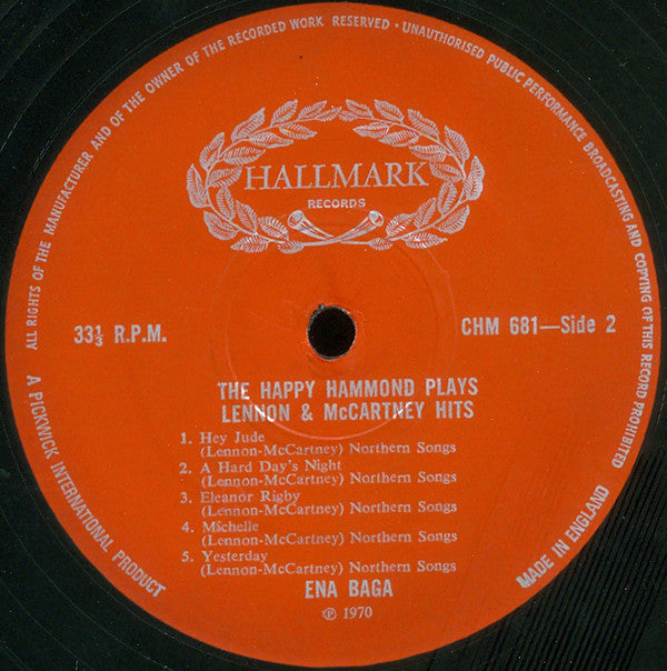 Ena Baga : The Happy Hammond Plays Lennon & McCartney Hits (LP)