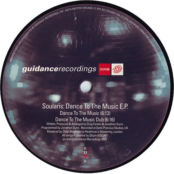 Soularis : Dance To The Music E.P. (12", EP)
