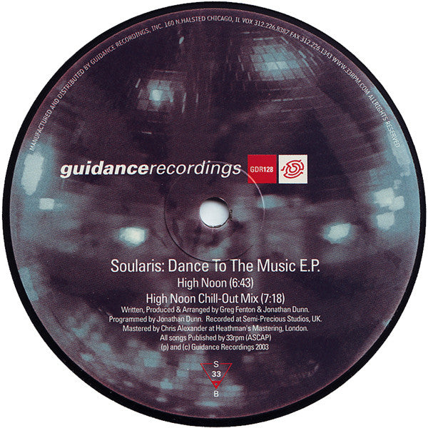 Soularis : Dance To The Music E.P. (12", EP)
