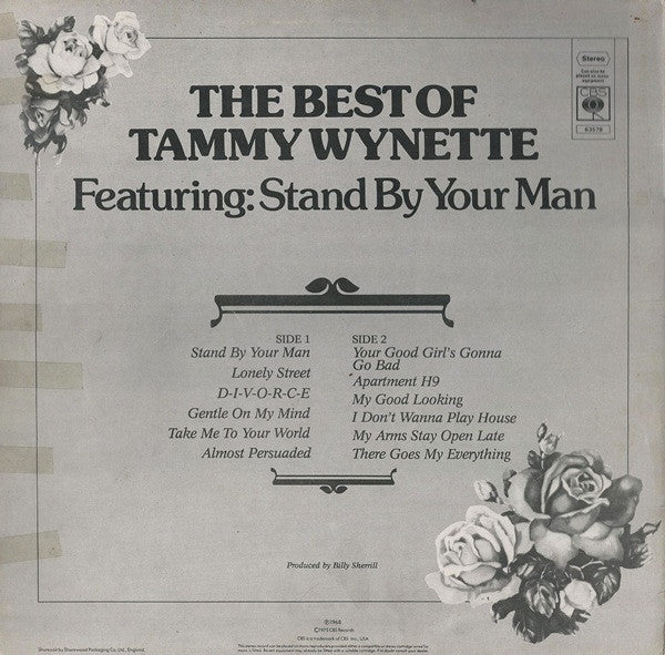 Tammy Wynette : The Best Of Tammy Wynette (Featuring: Stand By Your Man) (LP, Album, Comp, RE)