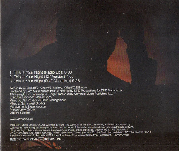 Anotherside : This Is Your Night (CD, Single)