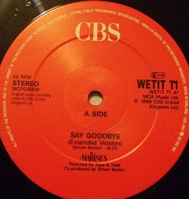 The Marines : Say Goodbye (Extended Version) (12", Single)