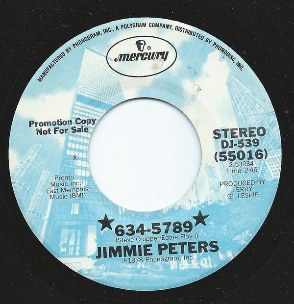 Jimmie Peters : 634-5789 (7", Promo)