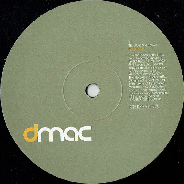 dmac (2) : The World She Knows (The Remixes) (2x12", Promo)