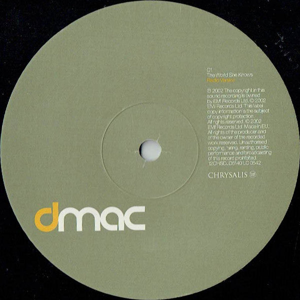 dmac (2) : The World She Knows (The Remixes) (2x12", Promo)