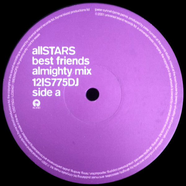 allSTARS* : Best Friends (12", Promo)