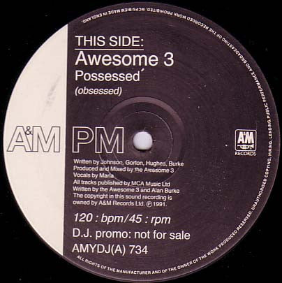 Awesome 3 : Possessed (Obsessed) (12", Promo)