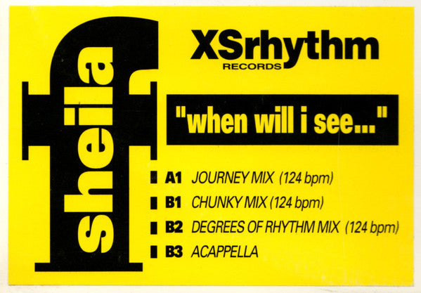 Sheila F : When Will I See..... (12", Promo, W/Lbl)