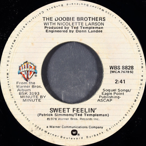 The Doobie Brothers : Minute By Minute (7", Styrene, Pit)