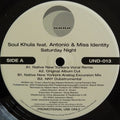 Soul Khula Feat. Antonio* & Miss Identity : Saturday Night (12", Promo)