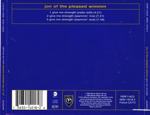 Jon Of The Pleased Wimmin : Give Me Strength (CD, Single)