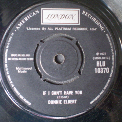 Donnie Elbert : A Little Piece Of Leather (7", Single, Lab)