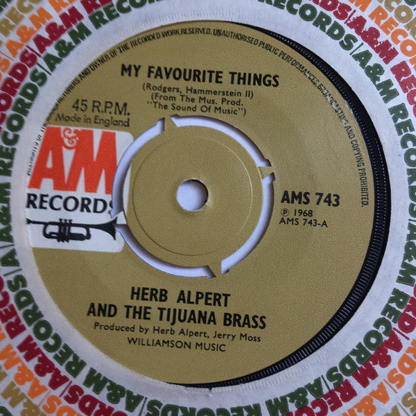 Herb Alpert & The Tijuana Brass : My Favourite Things (7", Single)