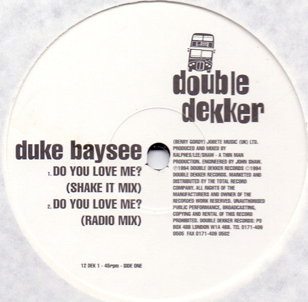 Duke Baysee : Do You Love Me? (12")