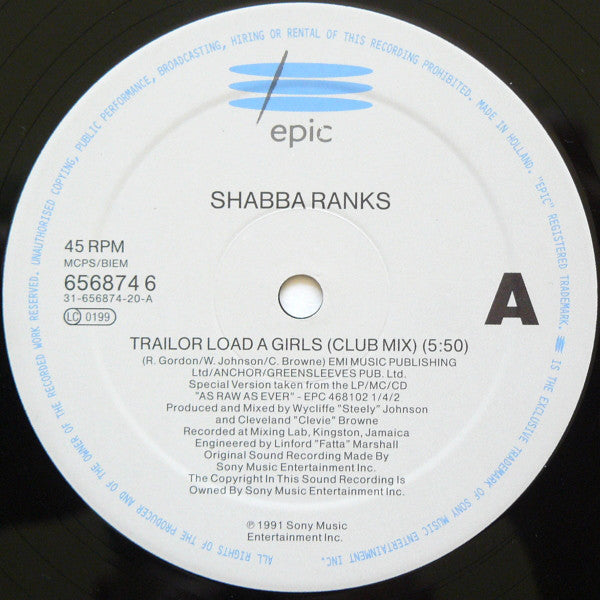Shabba Ranks : Trailor Load A Girls (12")
