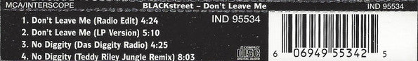 Blackstreet : Don't Leave Me (CD, Single)