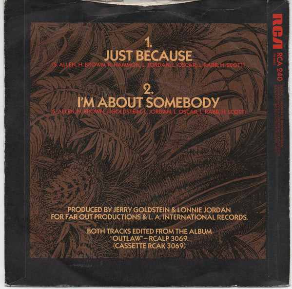 War : Just Because (7", Single)