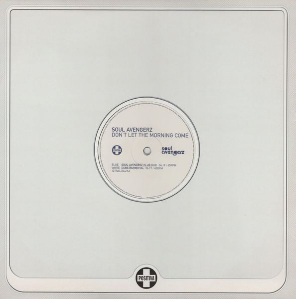 Soul Avengerz : Don't Let The Morning Come (12", Single, Promo)
